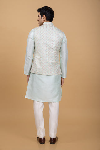 SEA GREEN SERENITY JACKET KURTA SET