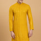 Yellow Hervey Sequin Kurta Pajama