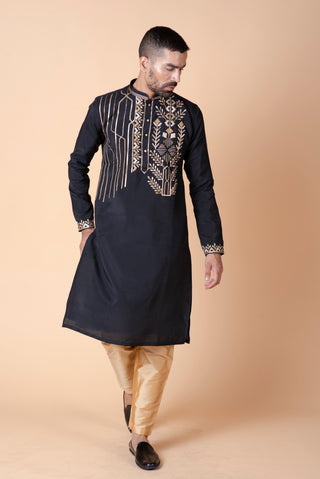 BLACK KIERA KURTA SET
