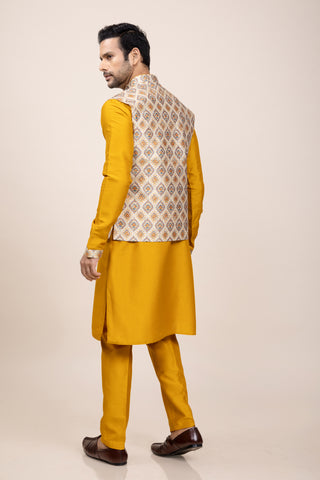 YELLOW SUNSHINE JACKET KURTA SET