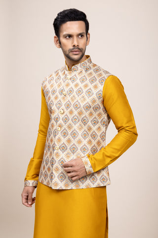 YELLOW SUNSHINE JACKET KURTA SET