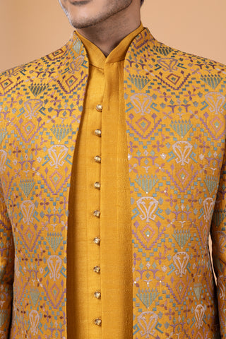 YELLOW SUNFLARE INDO WESTERN