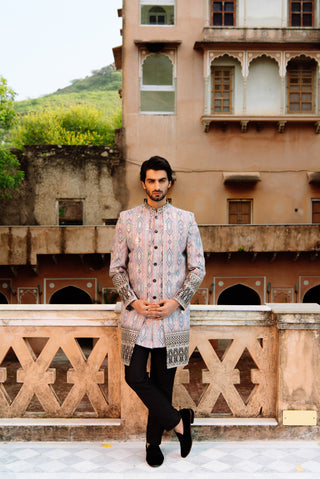 PINK RANGREZ SHRUG INDO WESTERN