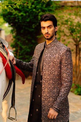 DARK GREY VERVE INDO WESTERN