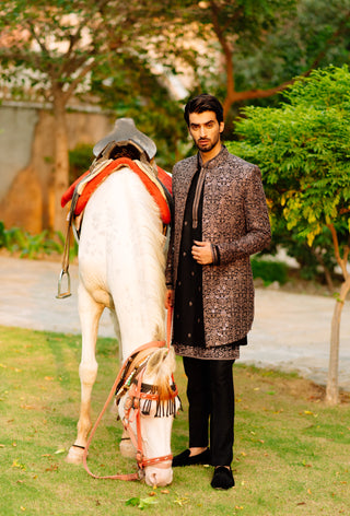 DARK GREY VERVE INDO WESTERN