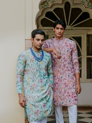 NEEL SILK KURTA PAJAMA SET