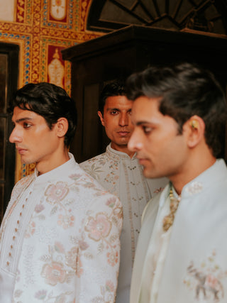 PASTEL BLOOM SHRUG INDO WESTERN