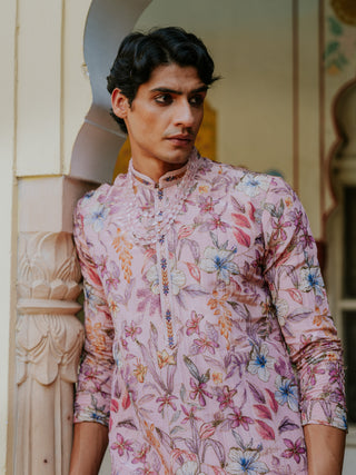 PINK SILK KURTA  PAJAMA SET