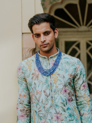 NEEL SILK KURTA PAJAMA SET