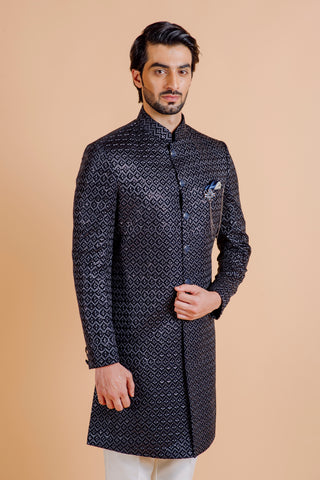 BLACK SILVER VELVET INDO WESTERN