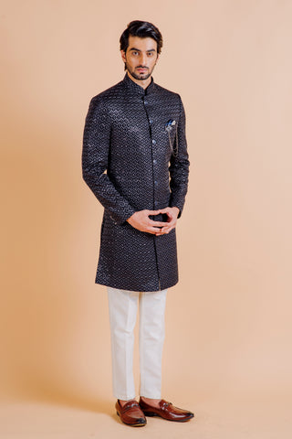 BLACK SILVER VELVET INDO WESTERN