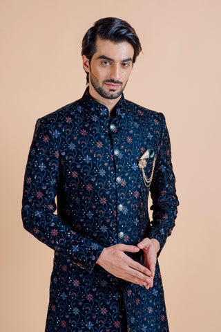 BLUE WAVES VELVET INDO WESTERN