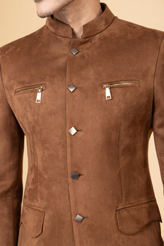 CAMEL BANDHGALA BLAZER