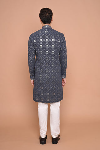 Grey Koh-i-noor Pathani
