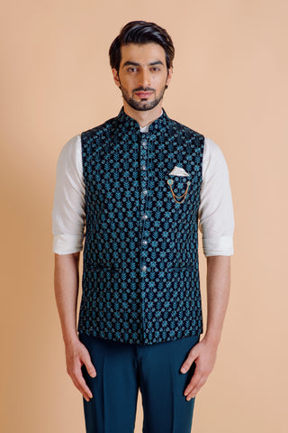 RAMA GREEN WAIST COAT SET
