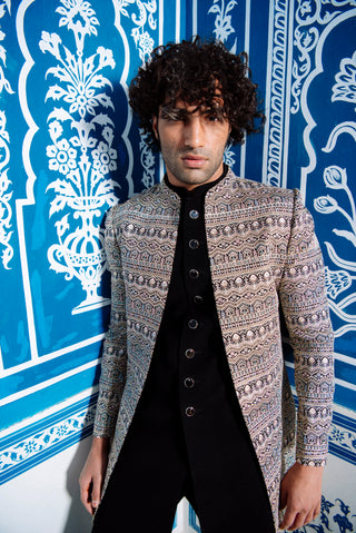 FLORAL SYMPHONY SHRUG INDO WESTERN